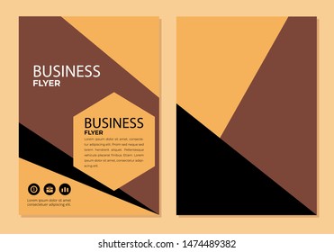 Business annual report modern template a4 flat design flyer