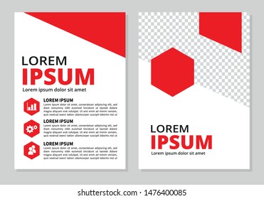 Business annual report modern template a4 flat design flyer