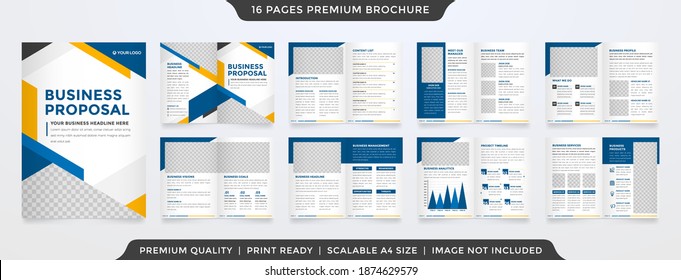 Business Annual Report Template With Clean And Minimalist Style Use For Business Brochure And Proposal