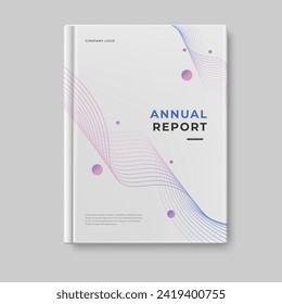 business annual report template geometric cover design vector eps 10