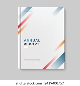 business annual report template geometric cover design vector eps 10