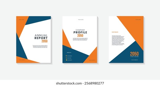 business annual report template geometric cover design. Can be adapt to Brochure, Annual Report, Magazine,Poster, Business Presentation, Portfolio, Flyer, Banner, Website.