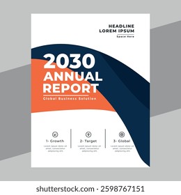 business annual report template geometric cover design vector eps