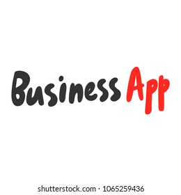 Business app. Sticker for social media content. Vector hand drawn illustration design banner for video blog or vlog, poster, t shirt print, card. Bubble pop art style. 