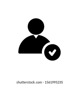 Business Applications Icon in trendy Solid style isolated on White background. Employee acceptance symbol for your vector site design site illustration
