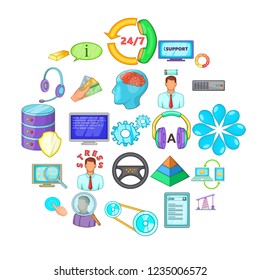 Business approach icons set. Cartoon set of 25 business approach vector icons for web isolated on white background