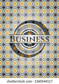 Business arabesque emblem. arabic decoration.