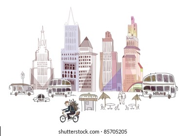 Business aria illustration