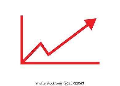 Business Arrow and Bars Graph Rising Up Symbolizing Profit and Growth