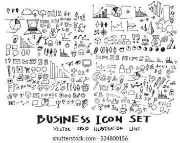 Business arrow bubble set  doodles