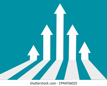  Business arrow chart. Concept for success. vision of growth