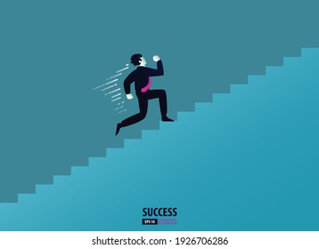 Business arrow concept with businessman on arrow flying to success. grow chart up increase profit sales and investment. background vector