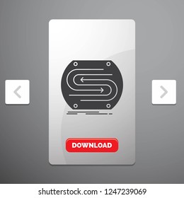 business arrow, concept, convergence, match, pitch Glyph Icon in Carousal Pagination Slider Design & Red Download Button