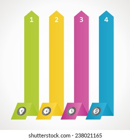business arrow - concept for infographics. vector format.