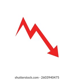business arrow going down show double top graph formation represent trading loss
