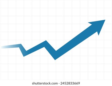 business arrow graph going fast forward rising up make progress business profit financial grow faster