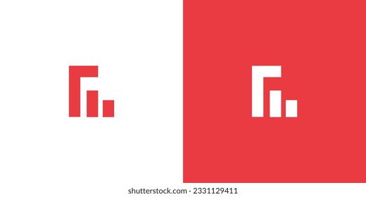 Business Arrow growth letter R Logo design vector template