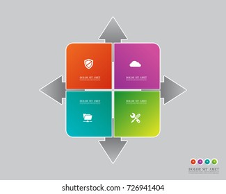 Business Arrow infographic Vector.