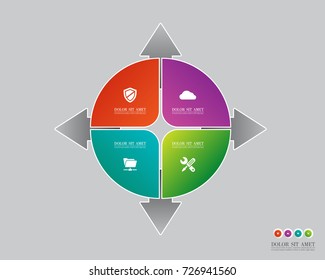 Business Arrow infographic Vector.