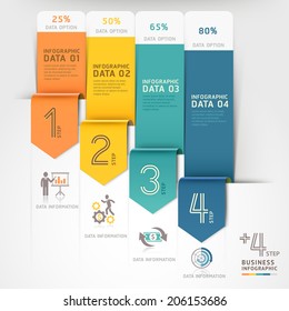 Business arrow infographics template. Vector illustration. can be used for workflow layout, banner, number options, step up options, web design, diagram template.