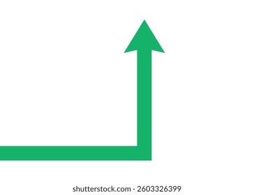 Business Arrow Jump Up Vertically After Long Flat Trend, Symbolizing Sudden Market Surge and Profit Growth