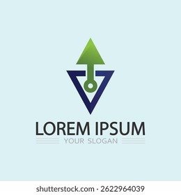 Business Arrow Logo Pack in Colorful Style

