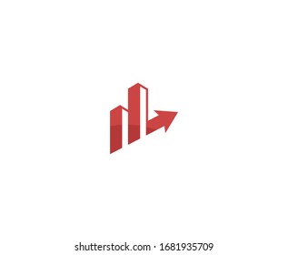 Business arrow logo vector icon 