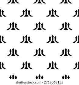 Business arrow up success seamless pattern isolated on white background