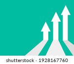  business arrow target direction concept to success. Finance growth vector