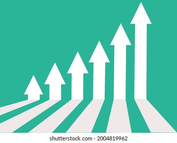 business arrow target direction concept to success. Finance growth vision. vector