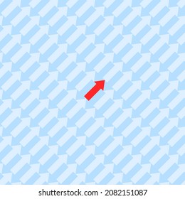 Business arrow target direction concept to success background. Vector pattern growth way web template for promotion , cover poster, landing page, UI, UX, persentation banner, social media.