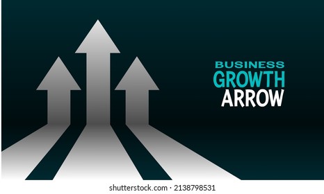 business arrow target direction concept to success. Finance growth vision stretching rising up. banner flat style vector illustration.