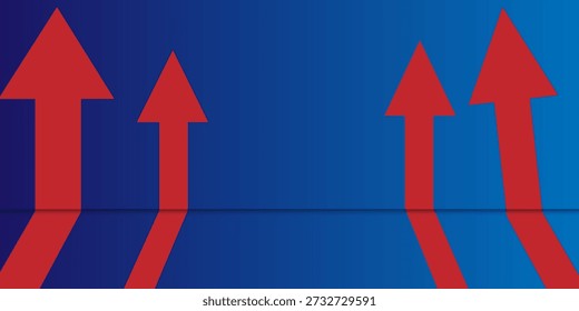 business arrow target direction concept to success. Finance growth vision stretching rising up eps 10. 