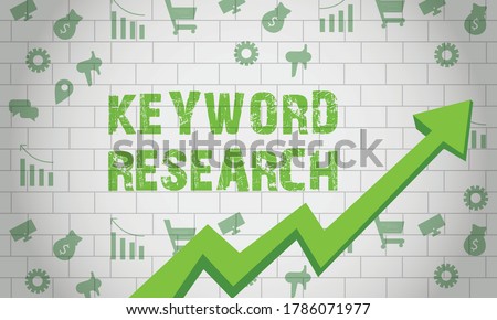 Business Arrow Target Direction Concept Keyword Research, Business Concept  Drawn on White Wall Grow Your Business,3D.