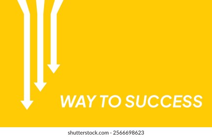 Business Arrow Target Direction. Flat Concept to Success. Simple design of Way to Success Cover Poster, Persentation, Social Media Poster. in cartoon minimal style.