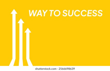 Business Arrow Target Direction. Flat Concept to Success. Simple design of Way to Success Cover Poster, Persentation, Social Media Poster. in cartoon minimal style.