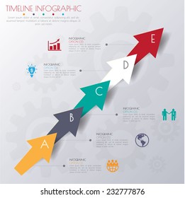 Business arrow template. Can be used for workflow layout, banner, diagram, web design, infographic template.Vector/illustration.