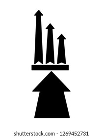 business arrows groth finance profit