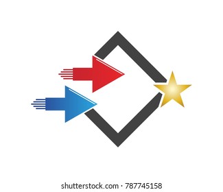 Business arrows logo design template