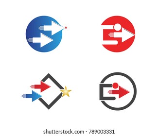 Business arrows logo design template