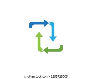 Business arrows logo template