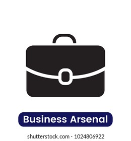 Business arsenal icon. Simple vector illustration.