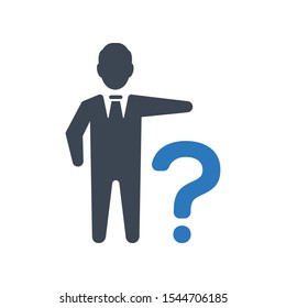 Business ask question vector icon