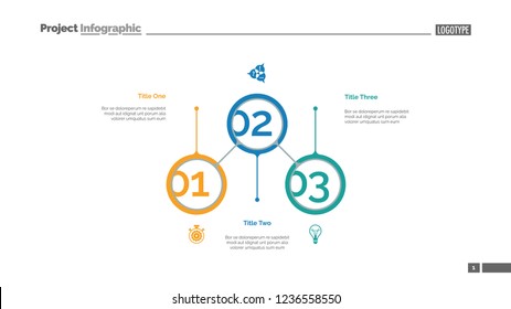 Business aspects circles slide template. Business data. Graph, diagram. Concept for templates, presentation, report. Can be used for topics like start-up, development strategy, teamwork