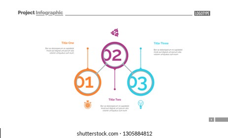 Business aspects circles slide template. Business data. Graph, diagram. Concept for templates, presentation, report. Can be used for topics like start-up, development strategy, teamwork