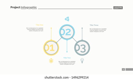 Business aspects circles slide template. Business data. Graph, diagram. Concept for templates, presentation, report. Can be used for topics like start-up, development strategy, teamwork