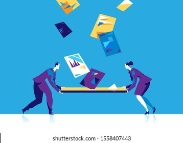 Business asset management. Vector illustration