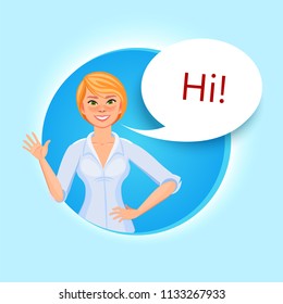 business assistant girl. Character Design