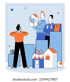 Business Association. Vector illustration. Association with like minded professionals can enhance career prospects and foster growth Associates with diverse skill sets contribute to success business