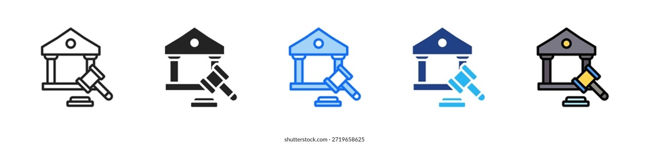 Business Auction Icon Set Multiple Style Collection